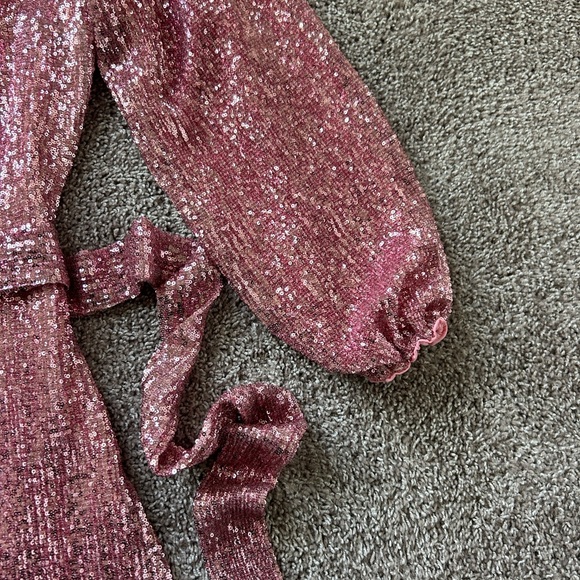 Pink Sequin Party Dress - Picture 4 of 10